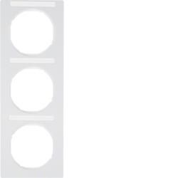 Berker 10132269 Frame with label field polar white, glossy Berker R.3