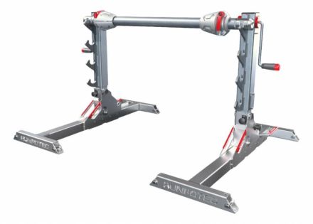 Runpotec load capacity: 4,500kg max. drum width 750mm cable drum lifter