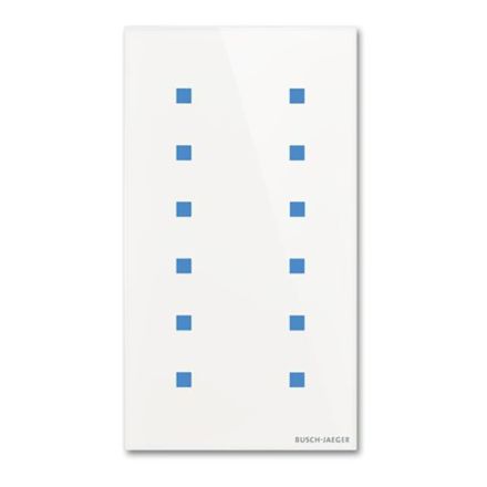 BUSCH-JAEGER TB/U12.7.11-CG KNX pushbutton sensor standard tacteo | 12-fold, vertical | glass white | 157x86mm