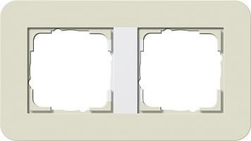 Gira 0212417 cover frame 2f Gira E3 sand/pure white