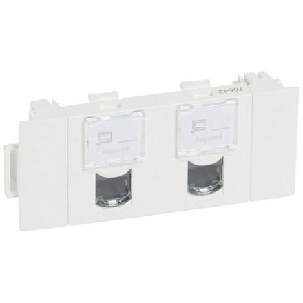 Legrand 076542 Mosaic 2-f.RJ45 Cat5e ultra white insert