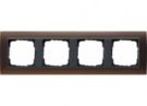 Gira 021413 4-way cover frame for anthracite Gira Event Opaque Dark Brown