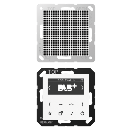 Jung DABA1WW Smart Radio DAB+, Set Mono, Series AS/A, alpine white