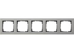 Gira 21533 cover frame 0 5-way E2 stainless steel