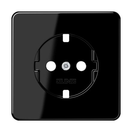 Jung CD1520BFPLSW cover for SCHUKO® sockets, thermoplastic, CD series, black