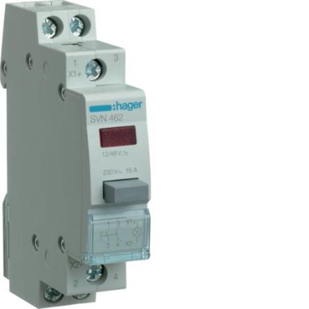 Hager SVN462 button 16A 2S 12+48V AC 1PLE