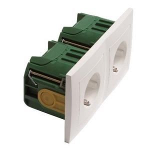 Hochköpper 00075391 H 11.6612/672.02 GE double socket SCHUKO