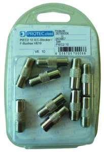 PROTEC.class 05700006 Multimedia accessories PIEC2 (VE 10) IEC plug / F socket