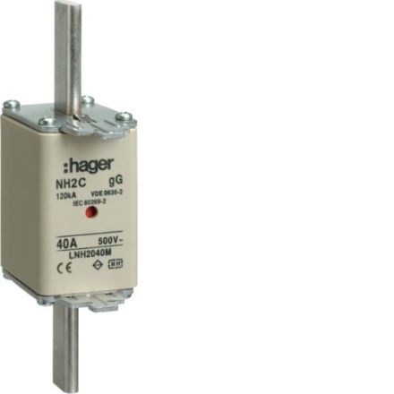 Hager LNH2040M NH fuse link NH2C gG 500V 40A K-detector