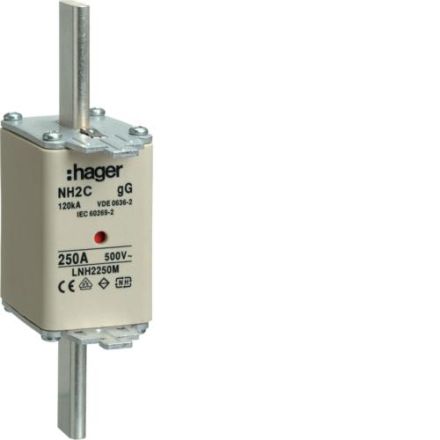 Hager LNH2250M NH fuse link NH2C gG 500V 250A K-detector