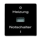 Busch-Jaeger 2102 H-31 rocker switch, with print 'Heating' brown