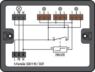 Wago 899-632/101-000 Compact distributor PA distribution board 1 input 3 pin