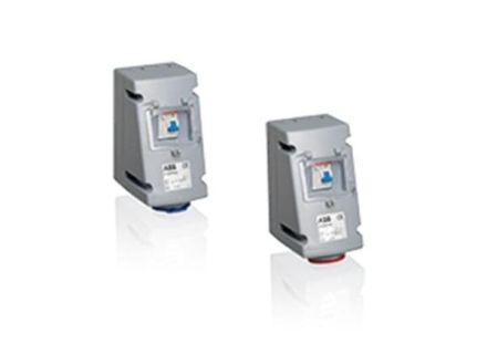 ABB Stotz-Kontakt 332RPR6W, surface-mounted wall socket, 32 A 6h, IP67, 3P+E, with FI 30 mA, 2CMA168355R1000