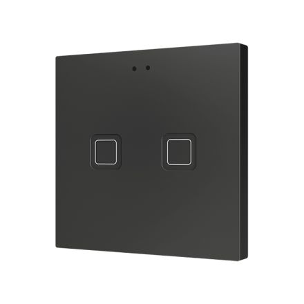 ZENNIO ZVIT2A capacitive touch sensor Tecla | 2-fold | black