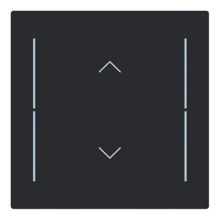 BUSCH-JAEGER LFAW/A.1.70.11-45M rocker for keypad art linear | 1-way, arrows | matt black
