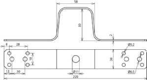 Dehn & Söhne 377026 Bridging bracket Al 220mm