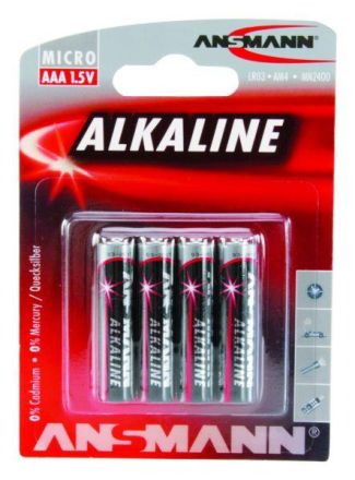 Hückmann 133251 LR03 Red Alkaline (PK=4pcs.) Battery