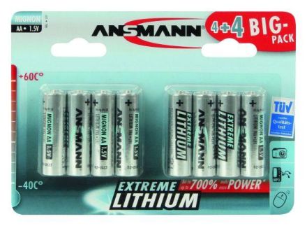 Hückmann 137621 LR06 Extreme Lithium Mignon (PK=8pcs.) battery