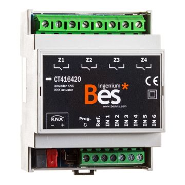 BESKNX CT416420 KNX universal actuator 16 A | 4-way, 6 inputs, mechanical manual operation