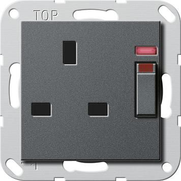 Gira 278028 socket BS control 13A KS switchable System 55 anthracite