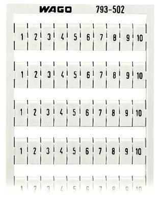 Wago 793-502 imprint W 1-10 WMB designation card