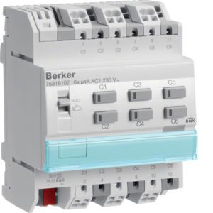 BERKER 75316102 KNX switching/blind actuator | 6-/3-fold, 4 A