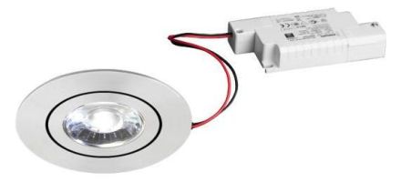 Brumberg 39421254 230V AC 6W 4000K alu matt LED recessed ceiling spotlight