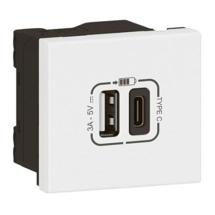 Legrand 077570L Mosaic USB Type-A+C LINK 2-mod.3A uws charging socket