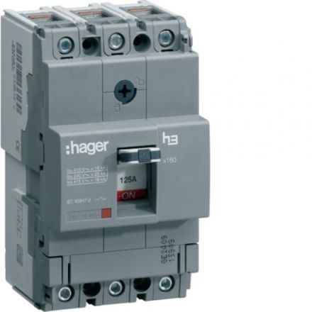 Hager HNA025H circuit breaker x160 3-pole 40kA 25A