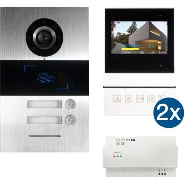 HHG Villa UP Set 2 B flush-mounted 2-family set video hands-free system