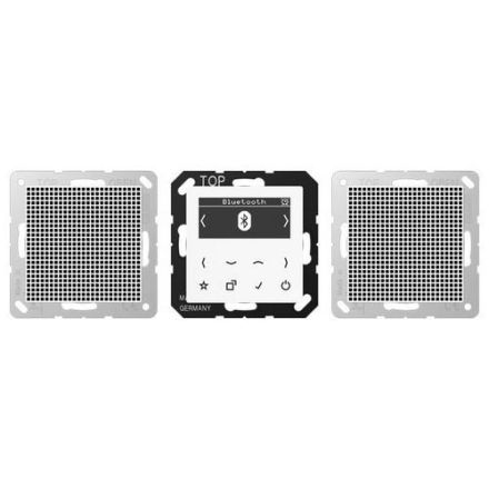 Jung DABA2BTWW Smart Radio DAB+ Bluetooth®, Set Stereo, Series A, alpine white