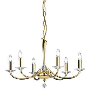 Brumberg 859016 pendant light, gold E14, 6x40W max.