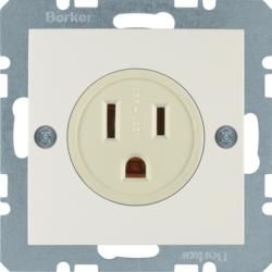 Berker 41668982 socket with protective contact 'USA/CANADA'NEMA 5-15 R white, glossy Berker S.1