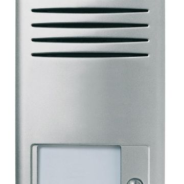 Bticino 342911 surface-mounted door station 2-wire 1 call button aluminum, (silver)