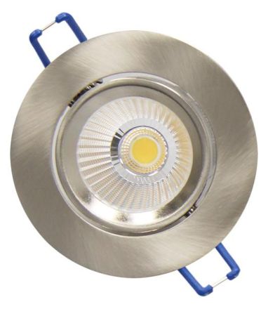 DieFra 81-3290 6.3W 230V 3000K 520lm COB II iron-brushed LED recessed ceiling spotlight