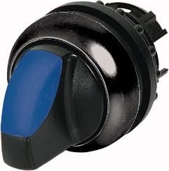 Eaton M22S-WRLK3-B illuminated selector switch, 3 positions, blue, latching, 216852
