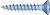 Reisser 009201S121-0450356-1 R2 chipboard screw, raised countersunk head, PZ, full thread, 4.5 x 35, steel, galvanized, blue, 1x sliding, pack of 500