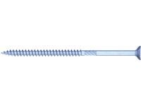Reisser 009221S121-0602002-1 R2 chipboard screw, flat countersunk head, PZ, partial thread, cutting notch, 6.0 x 200, steel, galvanized, blue, 1x sliding, pack of 100