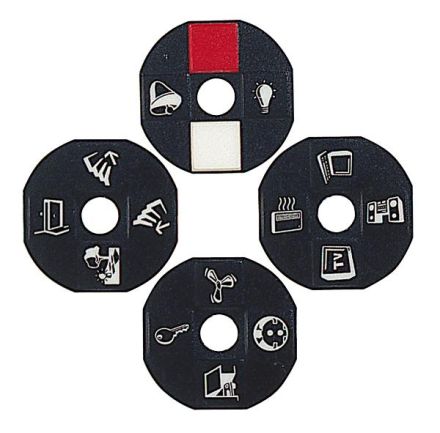 Legrand 775800 Set Creo With 4 pictogram discs, (red)