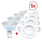 Dotlux 600103 MINIgu10 m.LM GU10 3000K 6W dim PK=5pcs LED recessed socket
