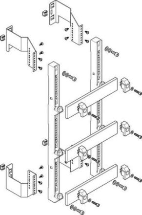 ABN flat 185mm with CU 50x10mm 3-pole 150mm busbar module (MFSC15983)