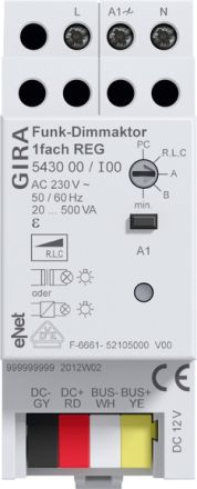 GIRA 543000 eNet radio dimming actuator REG | 1x