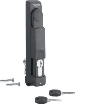Hager MES-SHK 160x35 with half cylinder EK333 swivel lever handle