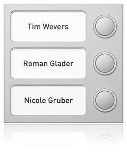 Ritto 1875320 Porter button module 3 WE, silver