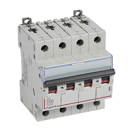 Legrand 409538 Circuit breaker DX3 D50A 4P 10KA 4M