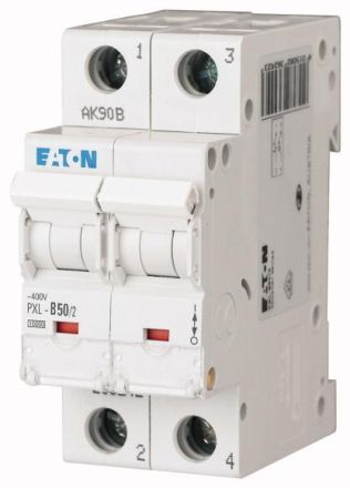 Eaton PXL-B50/2 circuit breaker, 50A, 2p, B-Char , 236242