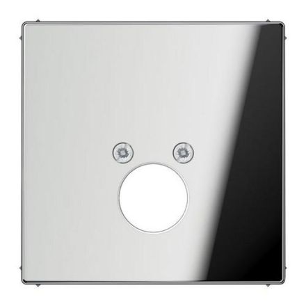 Jung GCR2962-1 cover for 1 round connector up to 18.5 mm Ø, chrome-plated metal, LS series, glossy chrome