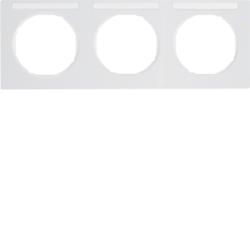 Berker 10132279 Frame with label field polar white, glossy Berker R.3