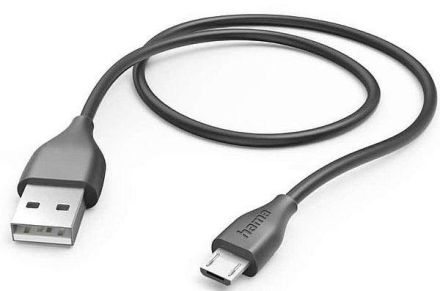 Hama 201586 USB-A - Micro-USB, 1.5 m, black USB charging cable