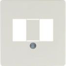 Berker 145802 central plate with TAE cut-out white, glossy central plate system